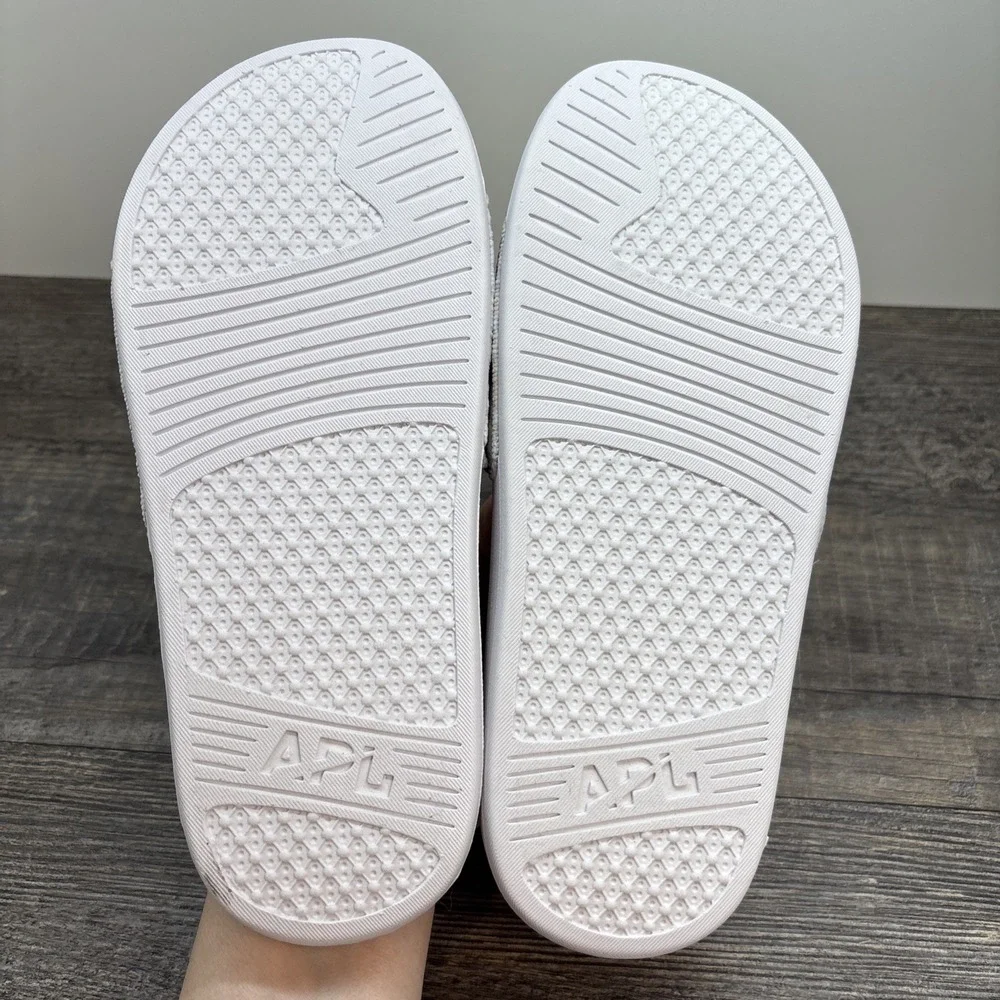 APL Slides Women's 7 BL TechLoom‎ Sandals White/Pastel NEW